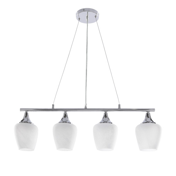 Lampa wisząca Electra białe klosze chromowana 4xE27x60W IP20 Candellux 989725