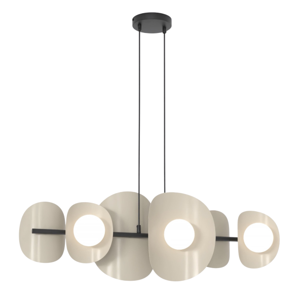 Lampa wisząca ELEMENTI beżowa 6xG9x15W wym:120x87x23cm IP20 Emibig 1025389