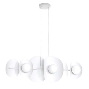 Lampa wisząca ELEMENTI biała 6xG9x15W wym:120x87x23cm IP20 Emibig 1025396