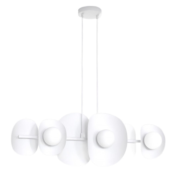 Lampa wisząca ELEMENTI biała 6xG9x15W wym:120x87x23cm IP20 Emibig 1025396