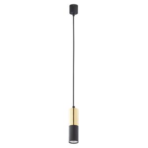 Lampa wisząca Elit metalowa czarno-złota 39493