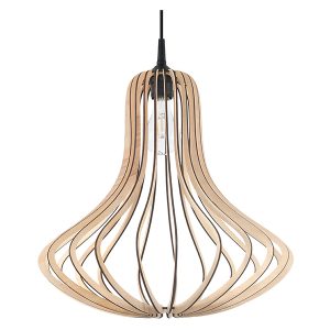Lampa wisząca Eliza drewniana brązowa 52471