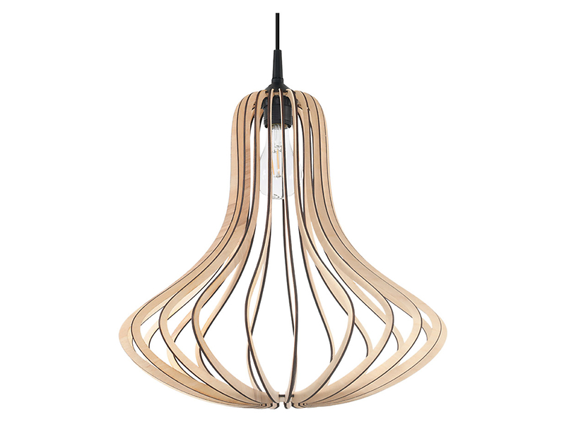 Lampa wisząca Eliza drewniana brązowa 52471