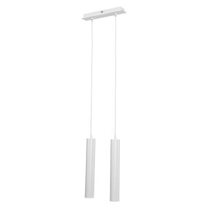 Lampa wisząca Elsa 2-punktowa metalowa biała 39184