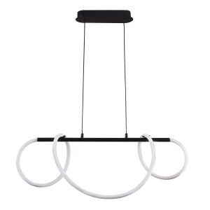 Lampa wisząca EMMA czarno-biała LED 1x38W Neutralna biel 4450lm Polux 854210