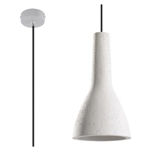 Lampa wisząca Empoli betonowa biało-szara 23690