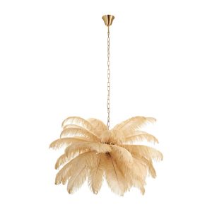 Lampa wisząca EMU pióra beżowe 100 cm 749430