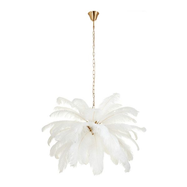 Lampa wisząca EMU pióra białe 100 cm 749429