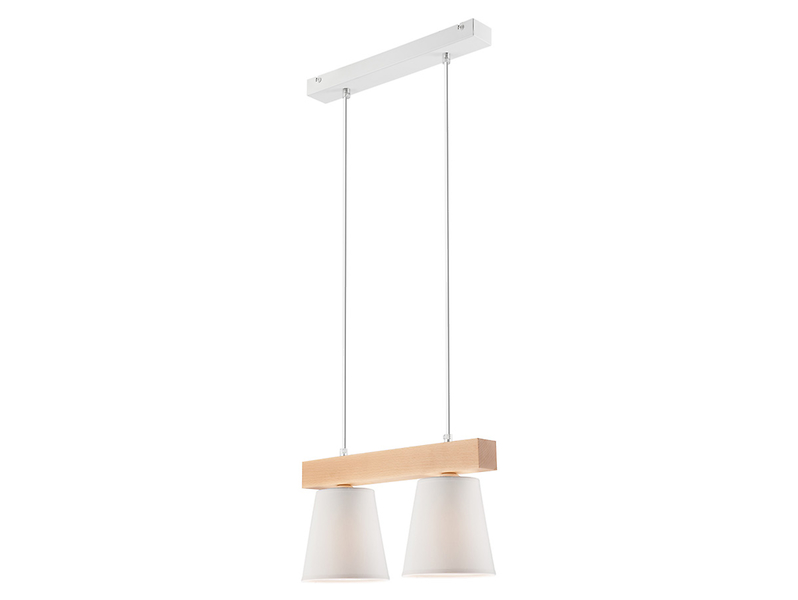 Lampa wisząca Enrico 2-punktowa stalowa biała 54696