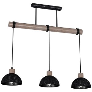 Lampa wisząca Erik 3-punktowa metalowa czarna 56021 Lampa wisząca Erik 3-punktowa metalowa czarna 56021