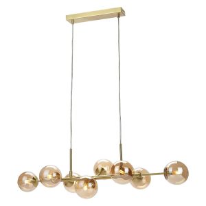 Lampa wisząca Erimida 8-punktowa szklana złota 48045 Lampa wisząca Erimida 8-punktowa szklana złota 48045