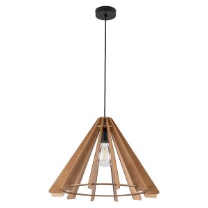 Lampa wisząca Eris Wood 50 cm drewniana beżowa 296135 Lampa wisząca Eris Wood 50 cm drewniana beżowa 296135