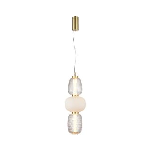 Lampa wisząca Eris złota piaskowana LED 28W 3000K 3748lm Italux 1027206 Lampa wisząca Eris złota piaskowana LED 28W 3000K 3748lm Italux 1027206