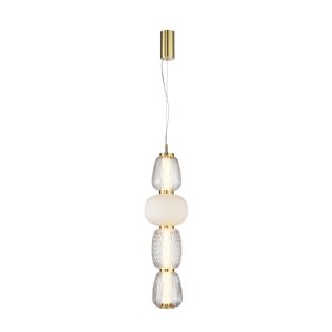 Lampa wisząca Eris złota piaskowana LED 32W 3000K 4448lm Italux 1027201 Lampa wisząca Eris złota piaskowana LED 32W 3000K 4448lm Italux 1027201