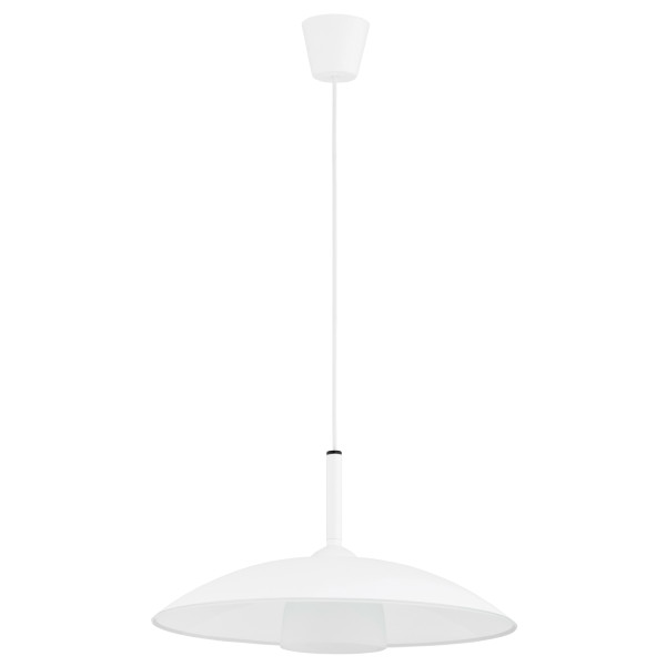 Lampa wisząca ERSO szeroki klosz biała 1xE27x15W wym:90x48x48cm IP20 Alfa 1025417