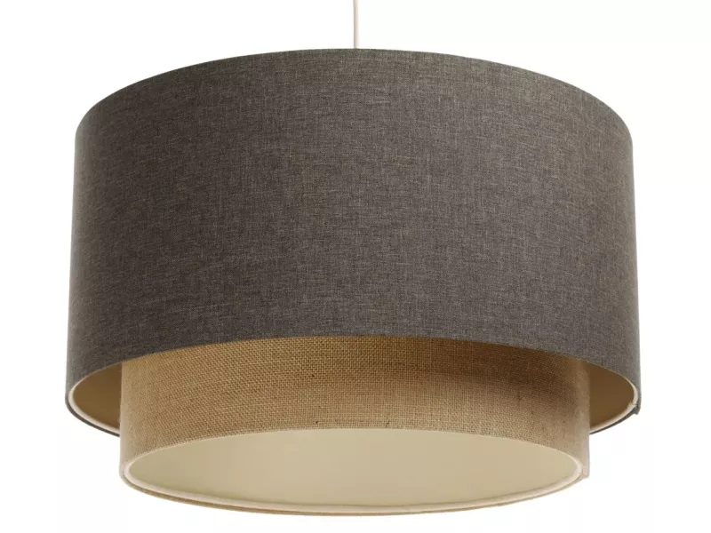 Lampa wisząca ERUTAN DOUBLE 60 szara/beżowa 391165