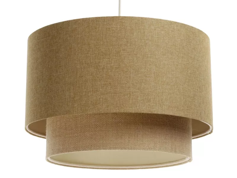 Lampa wisząca ERUTAN DOUBLE 60 żółta/beżowa 391657