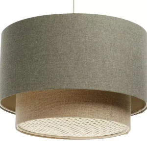 Lampa wisząca ERUTAN DOUBLE RATTAN 40 zielona/beżowa 391315 Lampa wisząca ERUTAN DOUBLE RATTAN 40 zielona/beżowa 391315