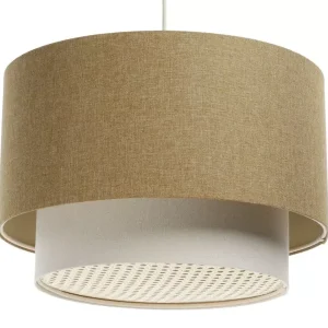 Lampa wisząca ERUTAN DOUBLE RATTAN 50 żółta/kremowa 391587 Lampa wisząca ERUTAN DOUBLE RATTAN 50 żółta/kremowa 391587