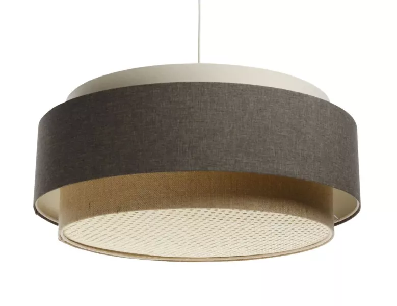 Lampa wisząca ERUTAN DUDU RATTAN kremowa/szara/beżowa 391535