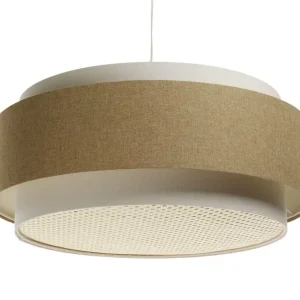 Lampa wisząca ERUTAN DUDU RATTAN kremowa/żółta 391704 Lampa wisząca ERUTAN DUDU RATTAN kremowa/żółta 391704