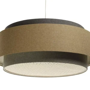 Lampa wisząca ERUTAN DUDU RATTAN szara/beżowa 391360 Lampa wisząca ERUTAN DUDU RATTAN szara/beżowa 391360