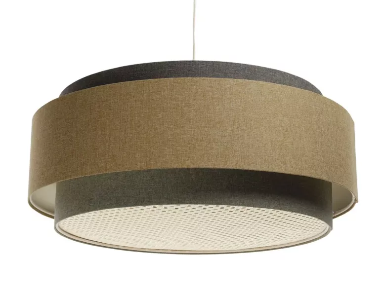 Lampa wisząca ERUTAN DUDU RATTAN szara/beżowa 391360