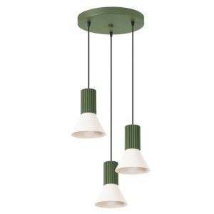 Lampa wisząca ESTRIA 3P beżowa/zielona oliwka 925203 Lampa wisząca ESTRIA 3P beżowa/zielona oliwka 925203