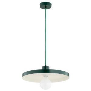 Lampa wisząca ETERI płaski talerz zielona 1xE27x15W IP20 Alfa 1025325 Lampa wisząca ETERI płaski talerz zielona 1xE27x15W IP20 Alfa 1025325
