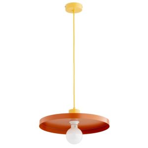 Lampa wisząca ETERI płaski talerz żółto-pomarańczowa 1xE27x15W IP20 Alfa 1025399 Lampa wisząca ETERI płaski talerz żółto-pomarańczowa 1xE27x15W IP20 Alfa 1025399