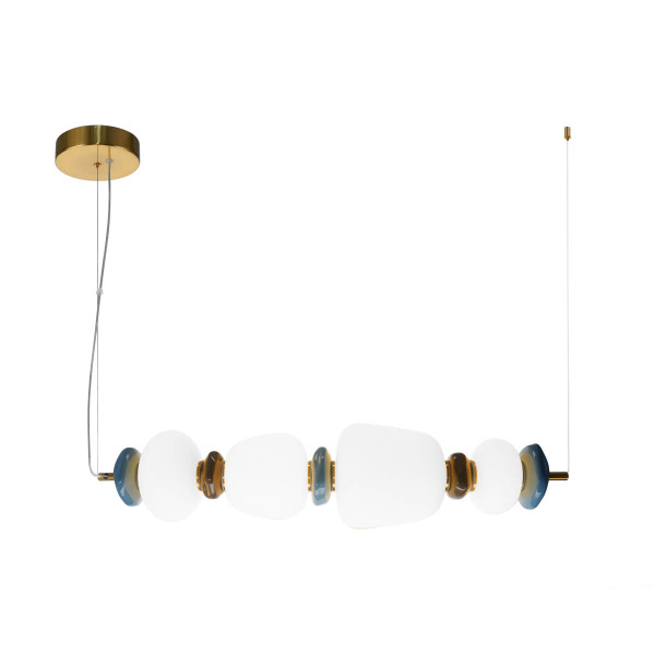 Lampa wisząca EVANS złota LED 1x22W Ciepła biel 2660lm Italux 836430