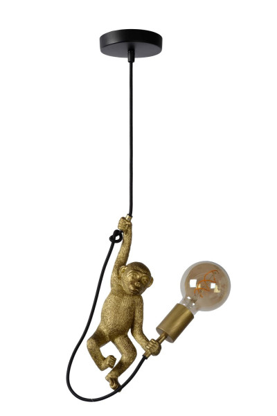 Lampa wisząca EXTRAVAGANZA CHIMP czarno-złota 1xE27x60W IP20 Lucide 986322