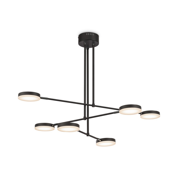 Lampa wisząca FAD czarna LED 6x36W Ciepła biel 2100lm Maytoni 852764