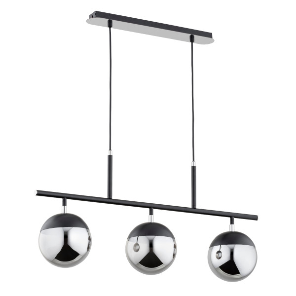 Lampa wisząca FADO grafitowe kule czarna 3xE14x10W wym:75x15x73cm IP20 Alfa 1019311