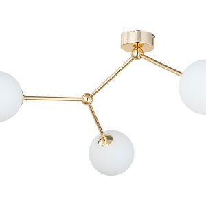 Lampa wisząca Fairy 3-punktowa szklana biało-złota 57050 Lampa wisząca Fairy 3-punktowa szklana biało-złota 57050