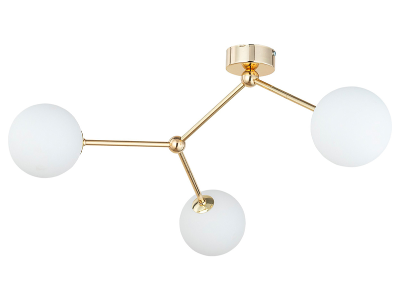 Lampa wisząca Fairy 3-punktowa szklana biało-złota 57050