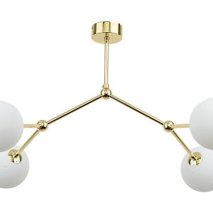 Lampa wisząca Fairy 4-punktowa metalowa biało-złota 57056 Lampa wisząca Fairy 4-punktowa metalowa biało-złota 57056