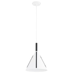 Lampa wisząca FALKO stożek biała 1xE27x15W wym:90x25x25cm IP20 Alfa 1025326 Lampa wisząca FALKO stożek biała 1xE27x15W wym:90x25x25cm IP20 Alfa 1025326
