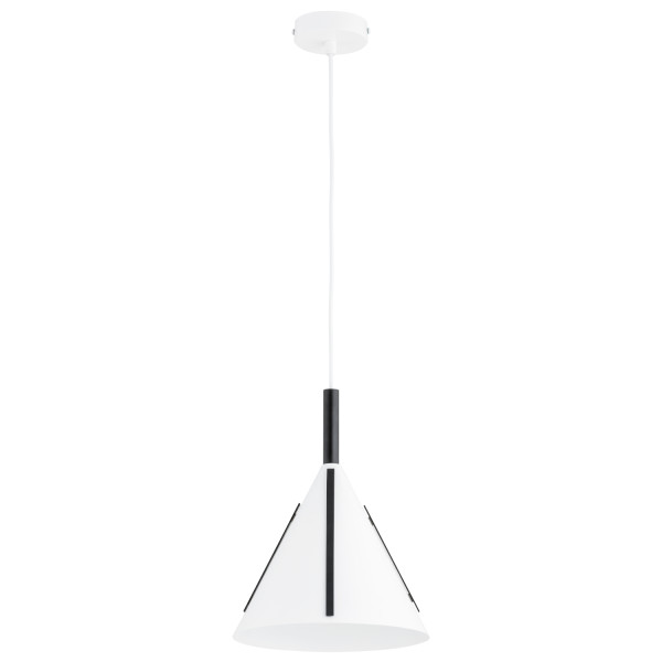Lampa wisząca FALKO stożek biała 1xE27x15W wym:90x25x25cm IP20 Alfa 1025326