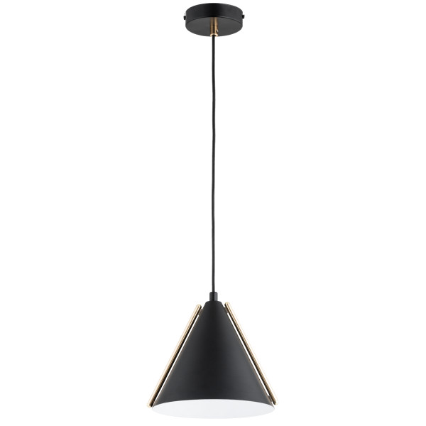 Lampa wisząca FALKO stożek czarna 1xE27x15W wym:80x20,5x20,5cm IP20 Alfa 1025332