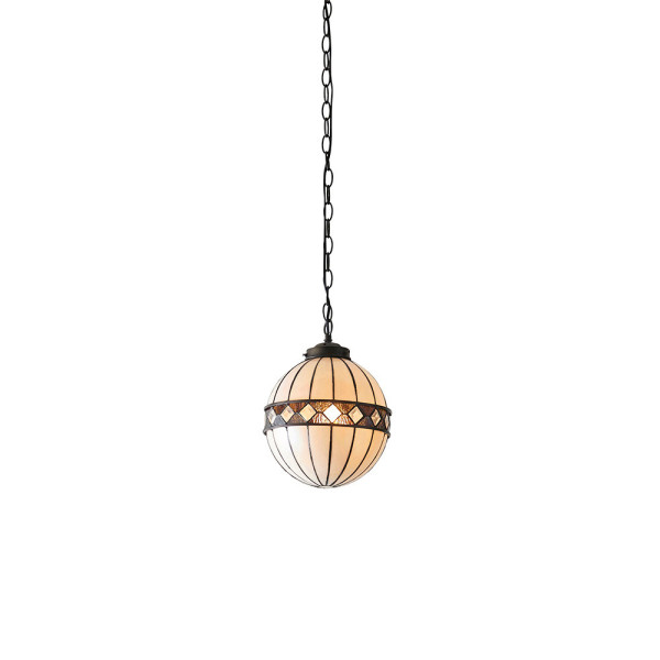 Lampa wisząca FARGO diamenty beżowa 1xE14x15W IP20 Tiffany 988639
