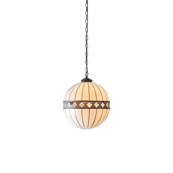 Lampa wisząca FARGO diamenty beżowa 1xE27x40W wym:150x40x40cm IP20 Tiffany 988614