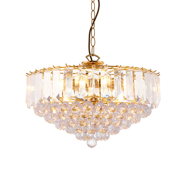 Lampa wisząca FARGO mosiężna 6xE14x15W wym:183x46x46cm IP20 Endon 1025545