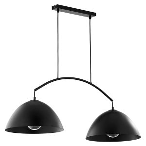 Lampa wisząca Faro 2-punktowa metalowa czarna 56984 Lampa wisząca Faro 2-punktowa metalowa czarna 56984