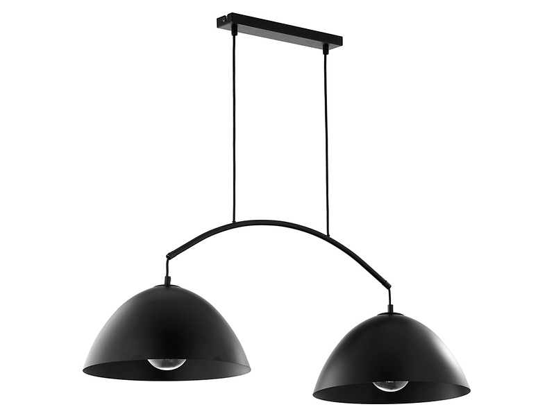 Lampa wisząca Faro 2-punktowa metalowa czarna 56984