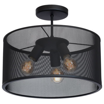 Lampa wisząca Felix czarny mat 3xE27x15W wym:38x40x40cm IP20 Luminex 1030346