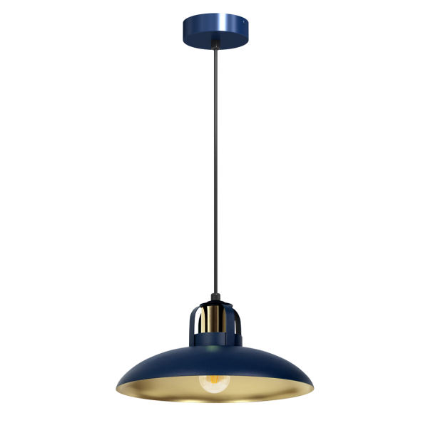 Lampa wisząca FELIX niebieski-złoty metal E27 90 cm 1071935
