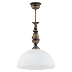 Lampa wisząca Felix stalowa brązowo-biała 670348 Lampa wisząca Felix stalowa brązowo-biała 670348