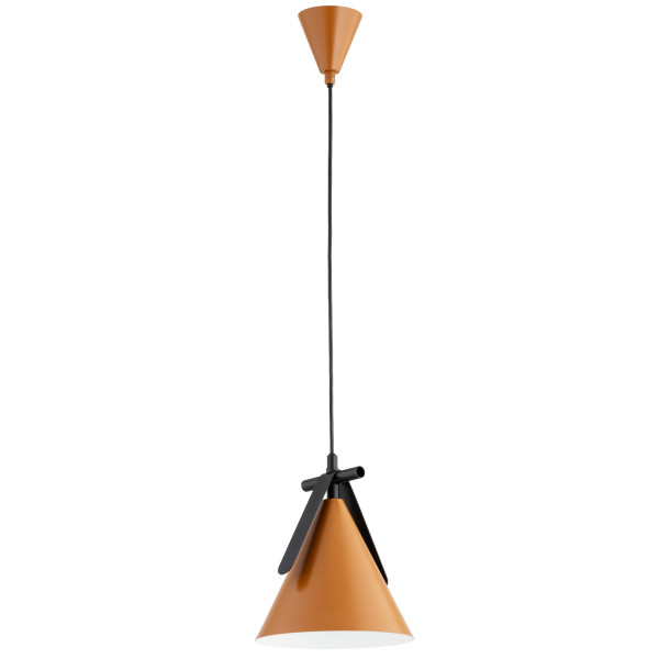 Lampa wisząca FELIX stożek brązowa 1xE27x15W wym:80x20,5x20,5cm IP20 Alfa 1025263