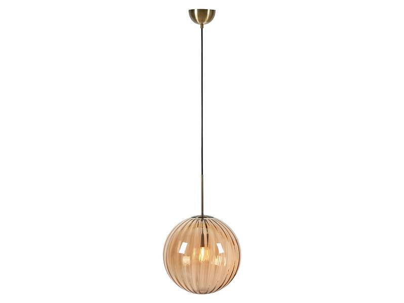 Lampa wisząca Fengari szklana miedziana 223752